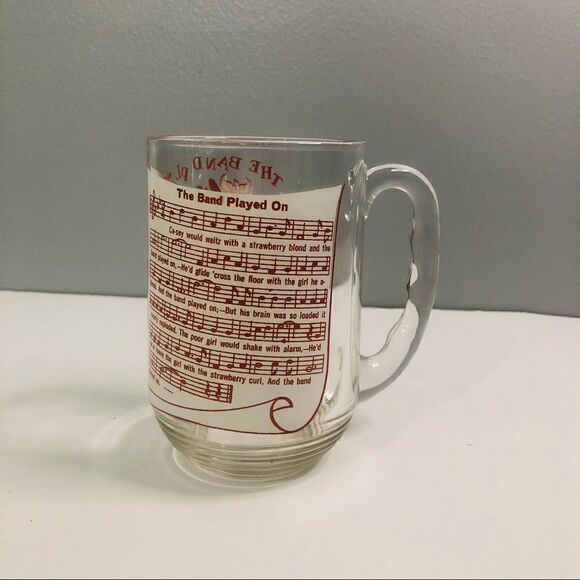 vintage hazel atlas old time music clear beer mugs 5 inch 3 included - Picture 7 of 9